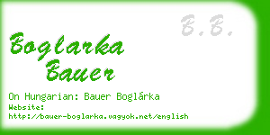 boglarka bauer business card